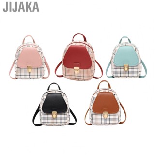 Jijaka Small Backpack  Plaid Pattern 19in Women Mini Backpack Generous Cute  for Work