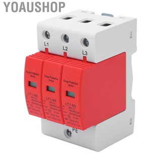 Yoaushop Voltage Surges Arrester  Flame Retardant PC Surge Protective Device 385V AC Rail Installation Modular Design  for Home