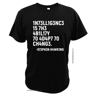 เสื้อยืด พิมพ์ลาย Stephen Hawking สําหรับผู้ชาย