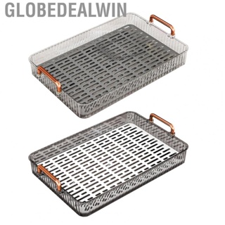 Globedealwin Cup Drain Tray  Modern Large  Water Drainage  Tray Rectangular Removable  for Living Room