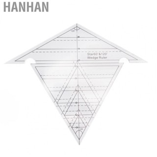 Hanhan Sewing Wedge Ruler  60 and 120 Degree Clear Sewing Ruler  for DIY