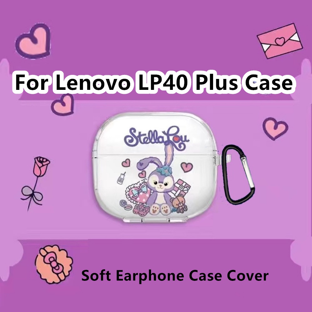 สําหรับ Lenovo LP40 Plus Case โปร่งใสการ์ตูนสร้างสรรค์สําหรับ Lenovo LP40 Plus ปลอกหูฟังแบบนุ่มฝาครอ