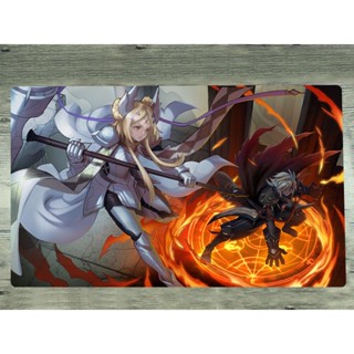 Yugioh Duel Playmat Dogmatika Ecclesia Vs Albaz TCG แผ่นรองเมาส์ สําหรับเล่นเกม