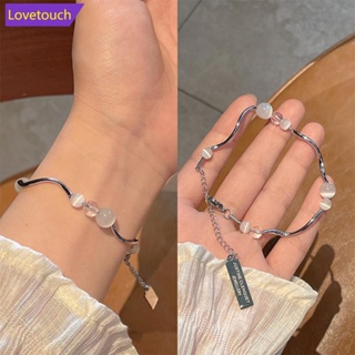 Lovetouch สร้อยข้อมือ ประดับลูกปัดโอปอล อัลลอย เรียบง่าย เครื่องประดับ สําหรับผู้หญิง C5N5