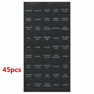 ⚡READYSTOCK⚡45x Instrument Board Fuse Box Decal Switch Labels Panel Sticker For 12v Boat Van