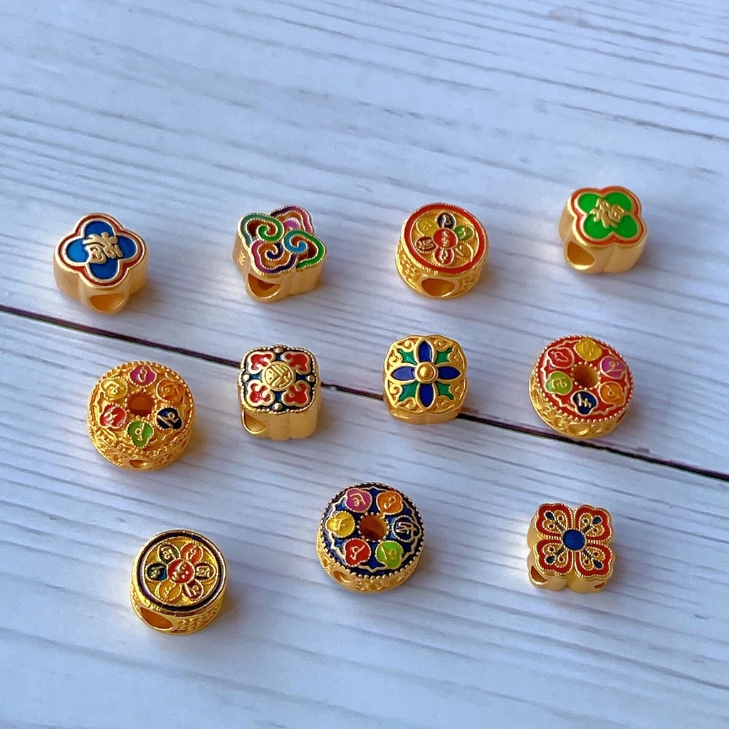 สร้อยข้อมือลูกปัดขนาดใหญ่สไตล์โบราณ สีทอง thumbnail 8