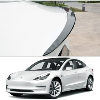 ปีกสปอยเลอร์ Tesla Model 3/Y, คาร์บอนไฟเบอร์ลาย ABS รถด้านหลังชุดปากกระโปรงท้ายสปอยเลอร์ท้ายสำหรับ  อุปกรณ์เสริม