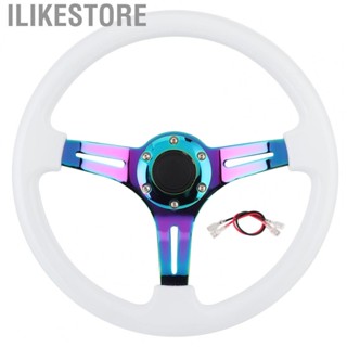 Ilikestore Steering Wheels 14in 6‑Hole Racing Steering Wheel Colorful Spoke ABS Drifting Wheel Universal for Car automobiles