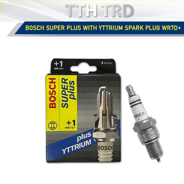 BOSCH WR7D+ หัวเทียน Super Plus พร้อม YTTRIUM 4 ชิ้น
