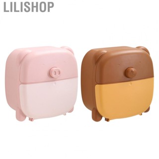 Lilishop Hanging Tissue Box  Traceless  Wall Mounted Tissue Box Large Space Cartoon  for Bathroom