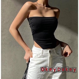 Odokey- เสื้อกล้ามเกาะอก แบบบาง ไร้รูปร่าง ฤดูร้อน สําหรับผู้หญิง