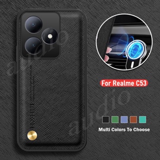 เคสโทรศัพท์มือถือหนัง กันกระแทก พร้อมที่ตั้งวางแม่เหล็ก สําหรับ realme C53 nfc Narzo N53 realme C53 nfc C55 C 53 NarzoN53