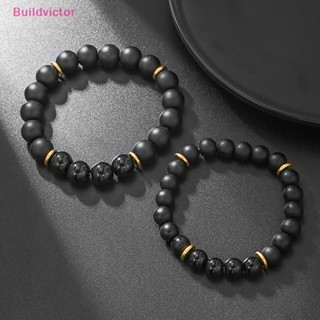 Buildvictor สร้อยข้อมือคู่รัก สีดํา นิลอินเทรนด์ เรียบง่าย ออกแบบเฉพาะตัว ชาย และหญิง นักเรียนสองคน สร้อยข้อมือเพื่อน สไตล์เกาหลี TH