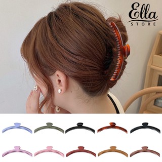 Ellastore123 ที่หนีบผม รูปกรงเล็บปลาฉลาม กันลื่น ขนาดใหญ่ สีพื้น สําหรับตกแต่งผม