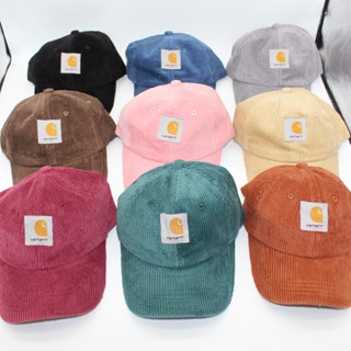 Carhartt หมวกเบสบอลลําลอง ผ้าลูกฟูก สไตล์ฮิปฮอป สําหรับผู้ชายและผู้หญิง