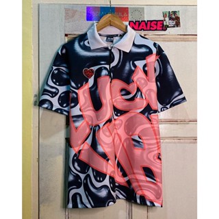 Tlv เสื้อคอลลาร์วิบวับ LUCKY