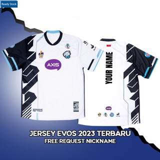 เสื้อกีฬาแขนสั้น ลายทีม EVOS JERSEY 2023 SEASON 11 (ฟรีคําขอนิกเกิลฟรี) 2023