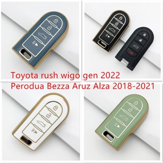 Perodua Bezza / ARUZ / Alza / Myvi 2018-2021 เคสกุญแจรีโมทรถยนต์ Toyota rush wigo ที่ใส่กุญแจรถระยะไกล Daihatsu Tanto พวงกุญแจกล่อง