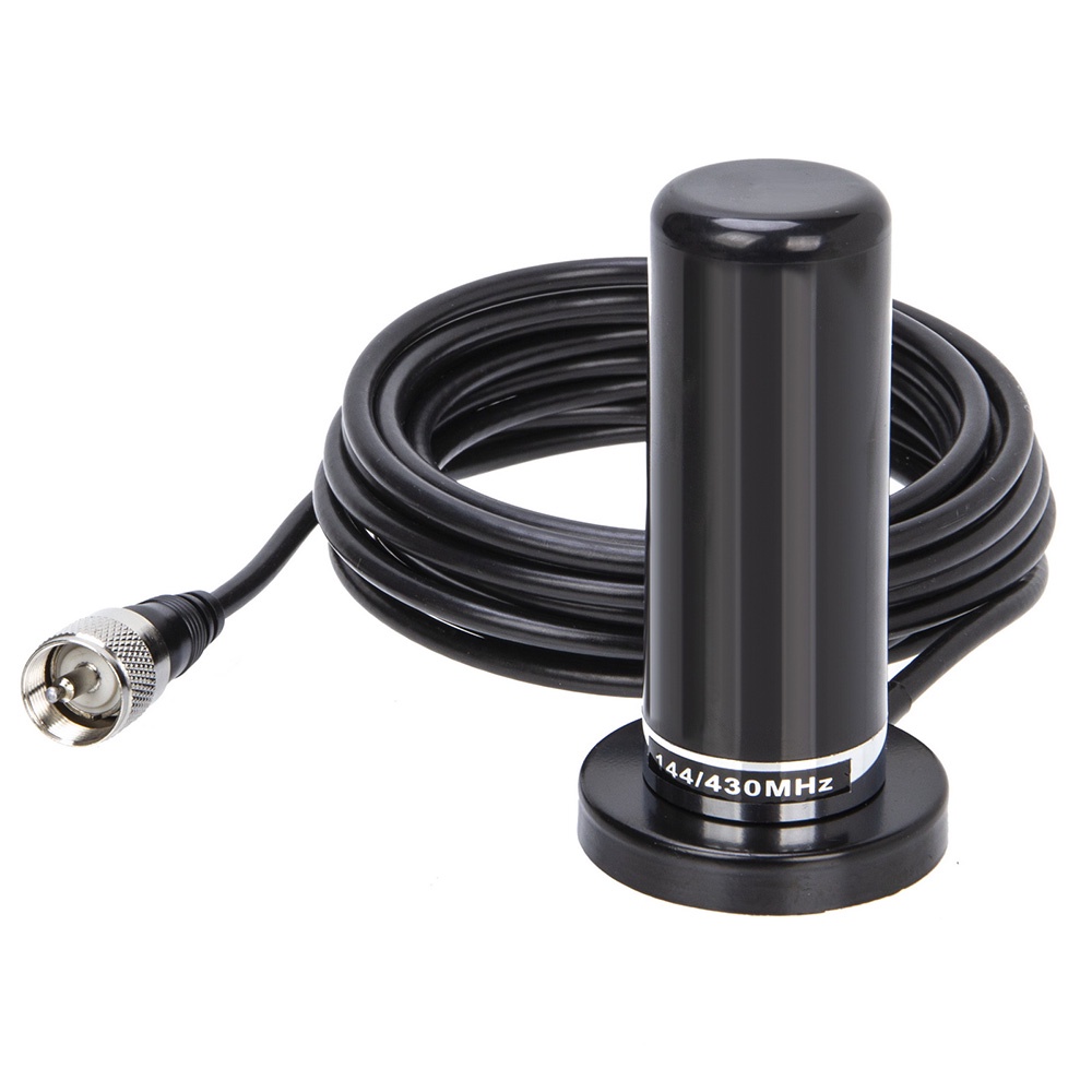 Mini Dual ส่วนรถ Walkie talkie เสาอากาศ UHF/VHF PL259 เสาอากาศวิทยุ RG58 พร้อมฐานติดตั้งแม่เหล็ก