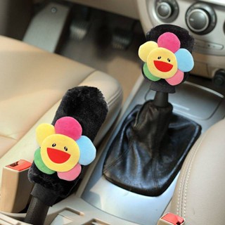 Car Handbrake Sleeve Shift Knob Cover Cartoon Cute Universal Gear Shift Knob Cover Gear Protective Cover Car Interior Decoration Set ADAl