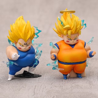 โมเดลฟิกเกอร์ Dragon Ball Fat Vegeta Son Goku Super Saiyan ของเล่นสําหรับเด็ก