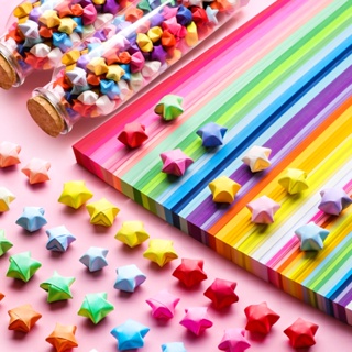 Star Origami 1350 ชุดโอริกามิ รูปดาวห้าแฉก ไล่โทนสี แฮนด์เมด DIY