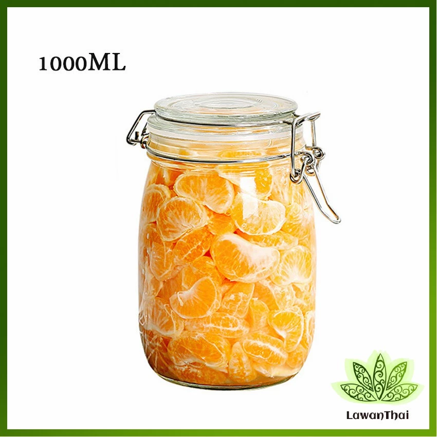 Lawan โหลแก้วมีฝาปิด โหลแก้วสูญญากาศ มีหลายขนาดให้เลือก Glass sealed jar