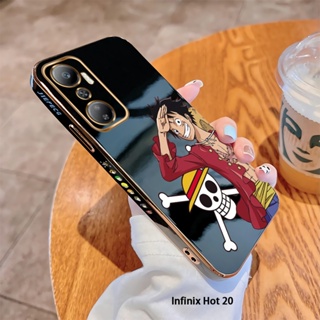 เคสโทรศัพท์มือถือ แบบนิ่ม ขอบสี่เหลี่ยม พิมพ์ลาย D.Luffy หรูหรา สําหรับ Infinix Hot 20 4G 5G 20S Hot 30 Play 30i