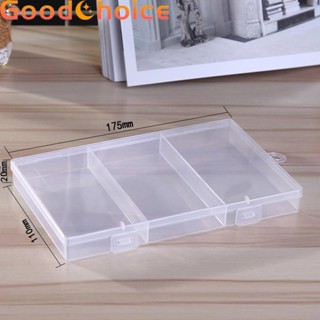 【Good】Storage Box Organizer 3 grids Plastic Transparent Multifunctional With cover【Ready Stock】