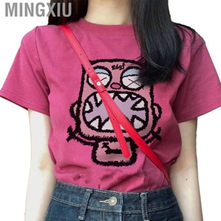 Mingxiu T Shirt  Comfortable Free Matching Loose Fit Girl Casual Design for Outdoor