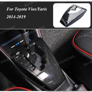 กรอบแผงกล่องเกียร์ คาร์บอนไฟเบอร์ สําหรับ Toyota Vios/Yaris 2014-2019