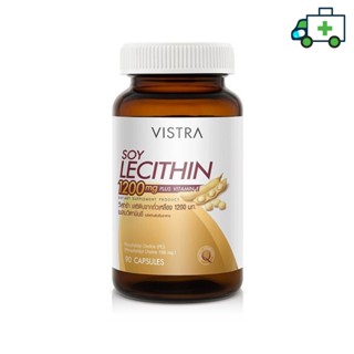 VISTRA Soy Lecithin 1200mg Plus Vitamin E - วิสทร้า ซอย เลซิติน 1200 มก. (90 เม็ด) [PF]