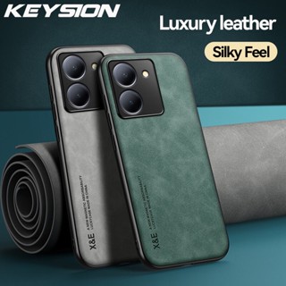 Keysion เคสโทรศัพท์หนัง ซิลิโคนนิ่ม PC กันกระแทก สไตล์เรโทร หรูหรา สําหรับ VIVO Y36 5G Y78 5G Y78 5G Y36 5G