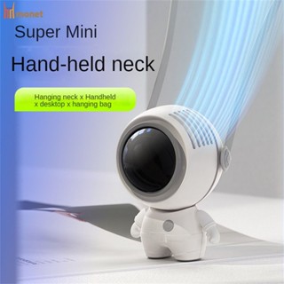 2023 new neck fan cartoon cute mini fan handheld student desktop usb fan molisa