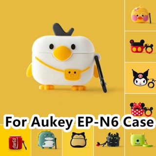 【imamura】เคสหูฟัง แบบนิ่ม ลายการ์ตูนสุนัขฉลาม และแก้ว สําหรับ Aukey EP-N6 EP-N6