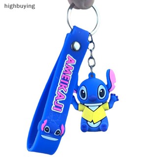 [highbuying] พวงกุญแจ จี้ตุ๊กตาการ์ตูน Stitch น่ารัก สําหรับห้อยตกแต่งรถยนต์ พร้อมส่ง