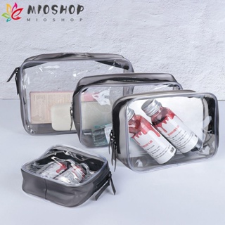 MIOSHOP Mioshop กระเป๋าเครื่องสําอาง PVC แบบใส กันน้ํา เป็นมิตรกับสิ่งแวดล้อม