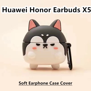 【จัดส่งด่วน】เคสหูฟัง แบบนิ่ม ลายการ์ตูนตลก สําหรับ Huawei Honor Earbuds X5 Huawei Honor Earbuds X5