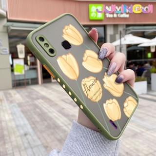 เคสซิลิโคนนิ่ม แบบใส ขอบสี่เหลี่ยม กันกระแทก ลายดอกไม้สีเหลือง สําหรับ Infinix Smart 4 Smart 4C X653