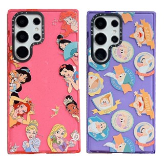 Casetify เคสโทรศัพท์มือถือเจลนิ่ม กันกระแทก ปิดด้านหลัง ลายเจ้าหญิงแคระน้อย แต่งกลิตเตอร์วิบวับ สําหรับ Samsung Galaxy S23 Ultra S23Plus S22