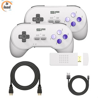 【IS】เครื่องเล่นเกมคอนโซลไร้สาย 4k Hd สไตล์เรโทรคลาสสิก สําหรับ Super Snes Sfc Y2 Sf พร้อมตัวควบคุมตามหลักสรีรศาสตร์