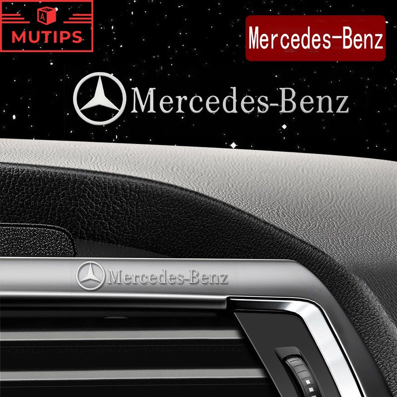 Mercedes Benz สติกเกอร์โลหะ ลายโลโก้ 3D สร้างสรรค์ สําหรับติดตกแต่งภายในรถยนต์ หน้าต่าง ประตู W205 W212 W204 W220 EQE EQC W207 W211 W206 W124 W213 W218 W222