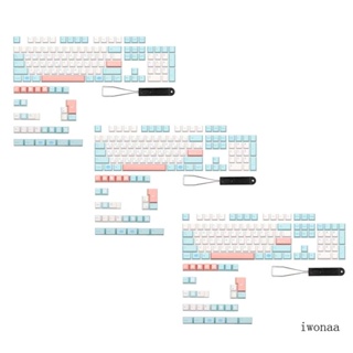 Iwo ปุ่มกดคีย์บอร์ด 135 คีย์ PBT ลายเชอร์รี่ ภาษาอังกฤษ สไตล์เกาหลี สําหรับคีย์บอร์ด Mx Switches