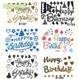 Nkodok ใหม่ สติกเกอร์ลูกโป่ง ลาย Happy Birthday ขนาด 18-36 นิ้ว สําหรับตกแต่งเค้กวันเกิด DIY