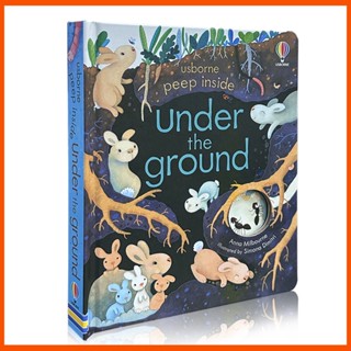 USBORNE หนังสือกิจกรรม ภาษาอังกฤษ แบบเปิดด้านใน สําหรับเด็กก่อนนอน เพื่อการศึกษา