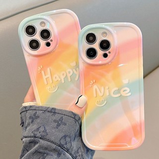 เคสโทรศัพท์มือถือ ลายสายรุ้ง แบบเรียบง่าย สําหรับ Apple iPhone รุ่น 14 Pro Max Plus 13 12 11