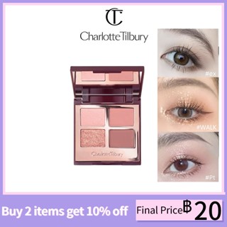 【ของแท้ จัดส่งที่รวดเร็ว】 CT Charlotte Tilbury Four Color Eyeshadow เปลือกตา #Pillow Talk #Bella Sofia #Exaggereyes