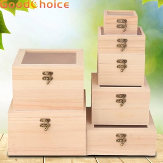 【Good】Christmas Eve Wooden Box Storage 1pcs S/M/L/XL Finished Keepsake Boxes【Ready Stock】