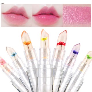 3q Beauty Transparent Lip Glaze Dry Flower Temperature Change Lipstick ลิปสติก Transparent Jelly Lipstick Moisturizing Lip Balm nuuo