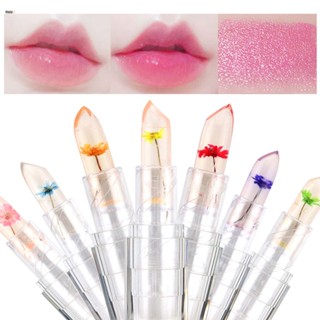 3q Beauty Transparent Lip Glaze Dry Flower Temperature Change Lipstick ลิปสติก Transparent Jelly Lipstick Moisturizing Lip Balm nuuo